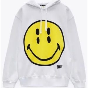 zara smiley face hoodie